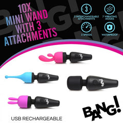 10X Mini Wand with 3 Attachments 10X Mini Wand with 3 Attachments