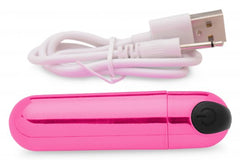 10X Rechargeable Vibrating Metallic Bullet 10X Rechargeable Vibrating Metallic Bullet