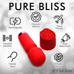 Pleasure Rose-Petite Mini Silicone Rose Wand Pleasure Rose-Petite Mini Silicone Rose Wand