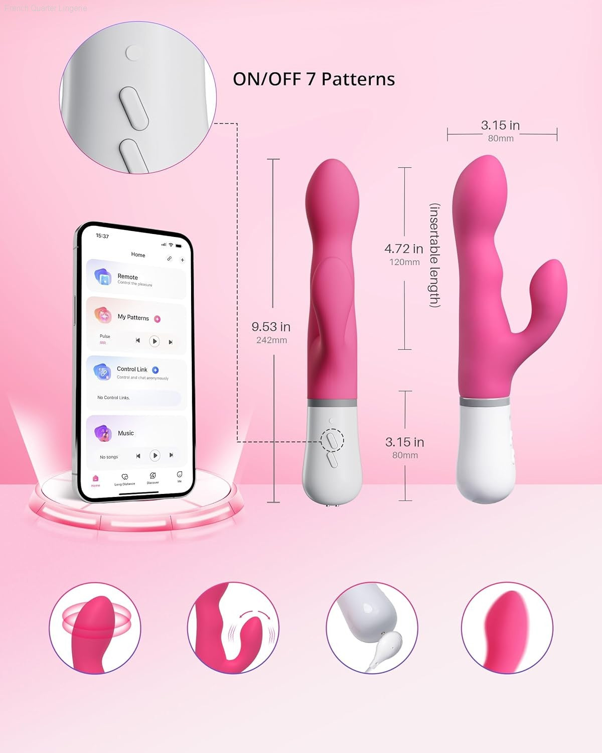 Rechargeable Vibrators - LOVENSE Nora Rabbit Vibrator With APP Control Rechargeable Vibrators - LOVENSE Nora Rabbit Vibrator With APP Control