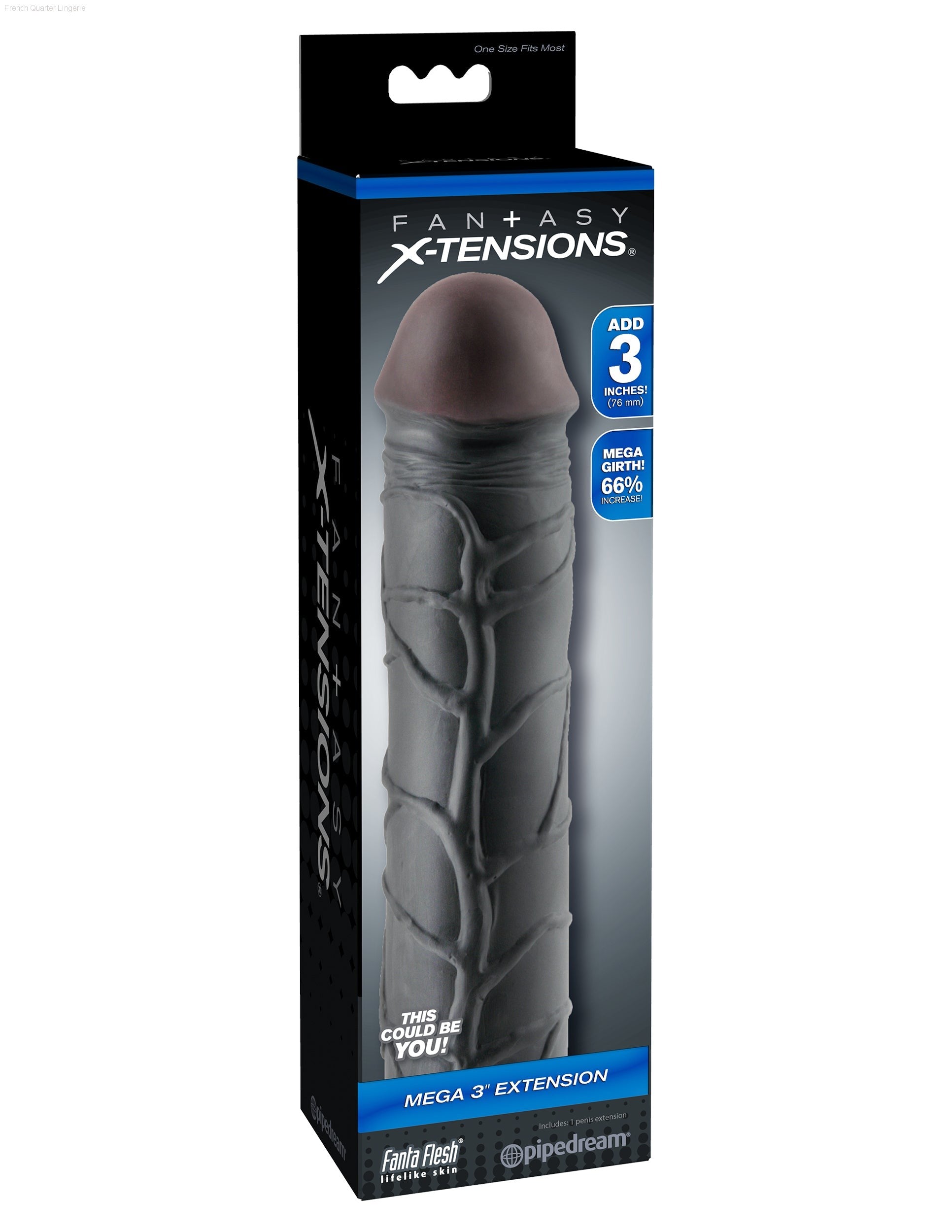 Fantasy X-Tension Mega 3-Inch Extension-French Quarter Lingerie Fantasy X-Tension Mega 3-Inch Extension-French Quarter Lingerie