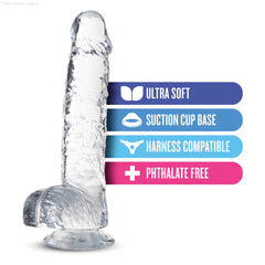 Naturally Yours Realistic 6-Inch Long Dildo With Balls & Suction Cup Base Naturally Yours Realistic 6-Inch Long Dildo With Balls & Suction Cup Base