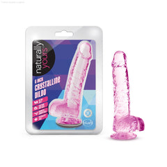 Naturally Yours Realistic 6-Inch Long Dildo With Balls & Suction Cup Base Naturally Yours Realistic 6-Inch Long Dildo With Balls & Suction Cup Base