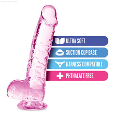 Naturally Yours Realistic 6-Inch Long Dildo With Balls & Suction Cup Base Naturally Yours Realistic 6-Inch Long Dildo With Balls & Suction Cup Base