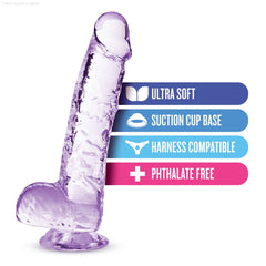 Naturally Yours Realistic 6-Inch Long Dildo With Balls & Suction Cup Base Naturally Yours Realistic 6-Inch Long Dildo With Balls & Suction Cup Base