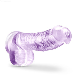 Naturally Yours Realistic 6-Inch Long Dildo With Balls & Suction Cup Base Naturally Yours Realistic 6-Inch Long Dildo With Balls & Suction Cup Base