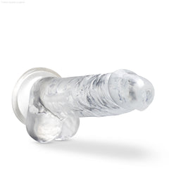 Naturally Yours Realistic 7-Inch Long Dildo With Balls & Suction Cup Base Naturally Yours Realistic 7-Inch Long Dildo With Balls & Suction Cup Base