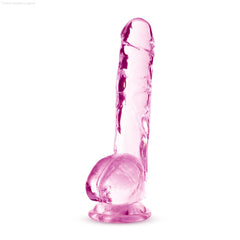 Naturally Yours Realistic 8-Inch Long Dildo With Balls & Suction Cup Base Naturally Yours Realistic 8-Inch Long Dildo With Balls & Suction Cup Base