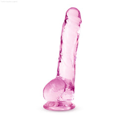 Naturally Yours Realistic 8-Inch Long Dildo With Balls & Suction Cup Base Naturally Yours Realistic 8-Inch Long Dildo With Balls & Suction Cup Base