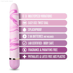 The Collection By Blush® | Strawberry Fields Pink 7-Inch Vibrator The Collection By Blush® | Strawberry Fields Pink 7-Inch Vibrator