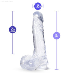 B Yours Plus By Blush® | Ram N’ Jam Realistic 8-Inch Long Dildo With Balls & Suction Cup Base-French Quarter Lingerie B Yours Plus By Blush® | Ram N’ Jam Realistic 8-Inch Long Dildo With Balls & Suction Cup Base-French Quarter Lingerie