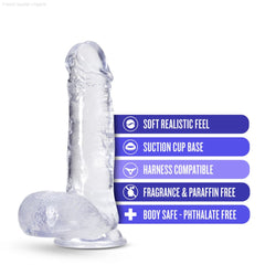 B Yours Plus By Blush® | Rock N’ Roll Realistic 7.25-Inch Long Dildo With Balls & Suction Cup Base-French Quarter Lingerie B Yours Plus By Blush® | Rock N’ Roll Realistic 7.25-Inch Long Dildo With Balls & Suction Cup Base-French Quarter Lingerie
