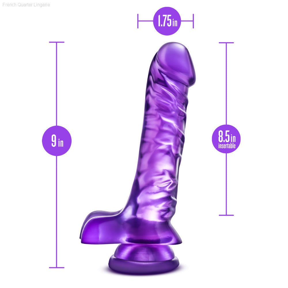 B Yours By Blush® | Basic 8 Realistic 9-Inch Long Dildo With Balls & Suction Cup Base-French Quarter Lingerie B Yours By Blush® | Basic 8 Realistic 9-Inch Long Dildo With Balls & Suction Cup Base-French Quarter Lingerie