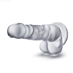 B Yours Diamond By Blush® | Quartz Realistic Clear 7.5-Inch Long Dildo With Balls & Suction Cup Base-French Quarter Lingerie B Yours Diamond By Blush® | Quartz Realistic Clear 7.5-Inch Long Dildo With Balls & Suction Cup Base-French Quarter Lingerie