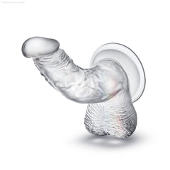B Yours Diamond By Blush® | Sparkle Realistic G-Spot Clear 6.5-Inch Long Dildo With Balls & Suction Cup Base-French Quarter Lingerie B Yours Diamond By Blush® | Sparkle Realistic G-Spot Clear 6.5-Inch Long Dildo With Balls & Suction Cup Base-French Quarter Lingerie