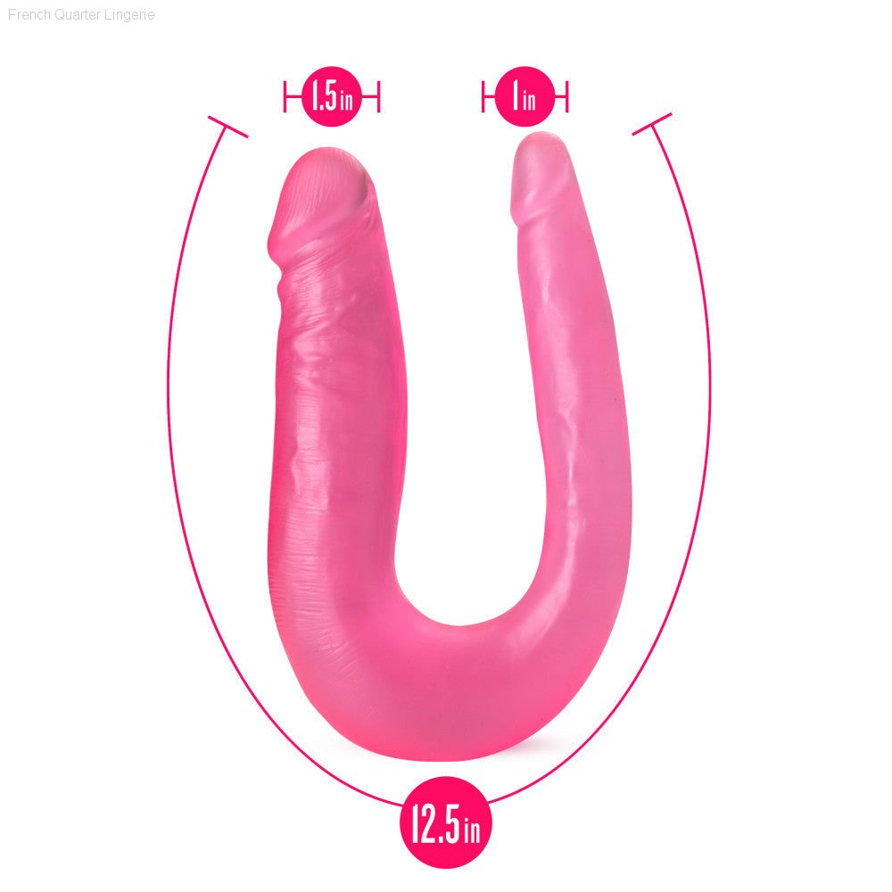 B Yours By Blush® | Sweet U-Shaped Double Sided Pink 12.5-Inch Long Double Dildo-French Quarter Lingerie B Yours By Blush® | Sweet U-Shaped Double Sided Pink 12.5-Inch Long Double Dildo-French Quarter Lingerie
