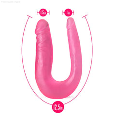 B Yours By Blush® | Sweet U-Shaped Double Sided Pink 12.5-Inch Long Double Dildo-French Quarter Lingerie B Yours By Blush® | Sweet U-Shaped Double Sided Pink 12.5-Inch Long Double Dildo-French Quarter Lingerie