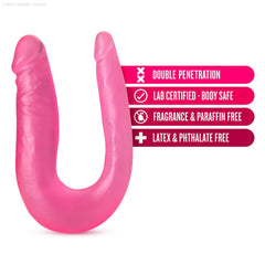 B Yours By Blush® | Sweet U-Shaped Double Sided Pink 12.5-Inch Long Double Dildo-French Quarter Lingerie B Yours By Blush® | Sweet U-Shaped Double Sided Pink 12.5-Inch Long Double Dildo-French Quarter Lingerie