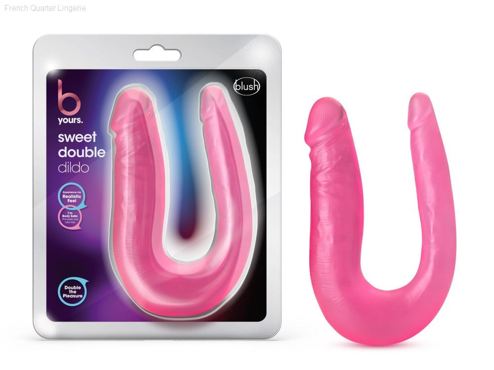 B Yours By Blush® | Sweet U-Shaped Double Sided Pink 12.5-Inch Long Double Dildo-French Quarter Lingerie B Yours By Blush® | Sweet U-Shaped Double Sided Pink 12.5-Inch Long Double Dildo-French Quarter Lingerie