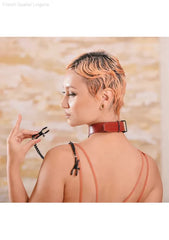 Saffron Collar with Nipple Clamps Saffron Collar with Nipple Clamps