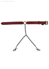 Saffron Collar with Nipple Clamps Saffron Collar with Nipple Clamps