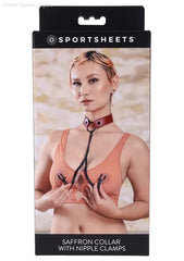 Saffron Collar with Nipple Clamps Saffron Collar with Nipple Clamps