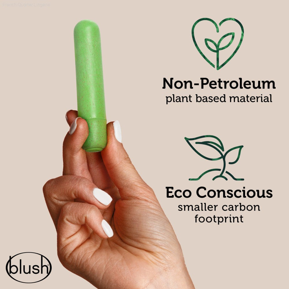 Gaia By Blush® | Eco Bullet: Plant-Based 3.5” Smooth Waterproof Bullet Vibrator - Made from Sustainable BioFeel™-French Quarter Lingerie Gaia By Blush® | Eco Bullet: Plant-Based 3.5” Smooth Waterproof Bullet Vibrator - Made from Sustainable BioFeel™-French Quarter Lingerie