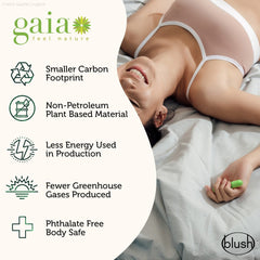 Gaia By Blush® | Eco Bullet: Plant-Based 3.5” Smooth Waterproof Bullet Vibrator - Made from Sustainable BioFeel™-French Quarter Lingerie Gaia By Blush® | Eco Bullet: Plant-Based 3.5” Smooth Waterproof Bullet Vibrator - Made from Sustainable BioFeel™-French Quarter Lingerie