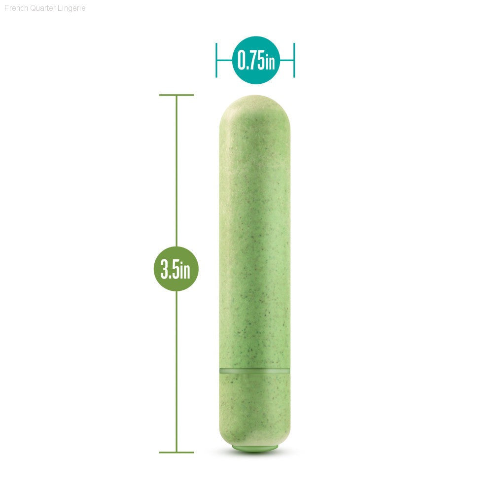 Gaia By Blush® | Eco Bullet: Plant-Based 3.5” Smooth Waterproof Bullet Vibrator - Made from Sustainable BioFeel™-French Quarter Lingerie Gaia By Blush® | Eco Bullet: Plant-Based 3.5” Smooth Waterproof Bullet Vibrator - Made from Sustainable BioFeel™-French Quarter Lingerie