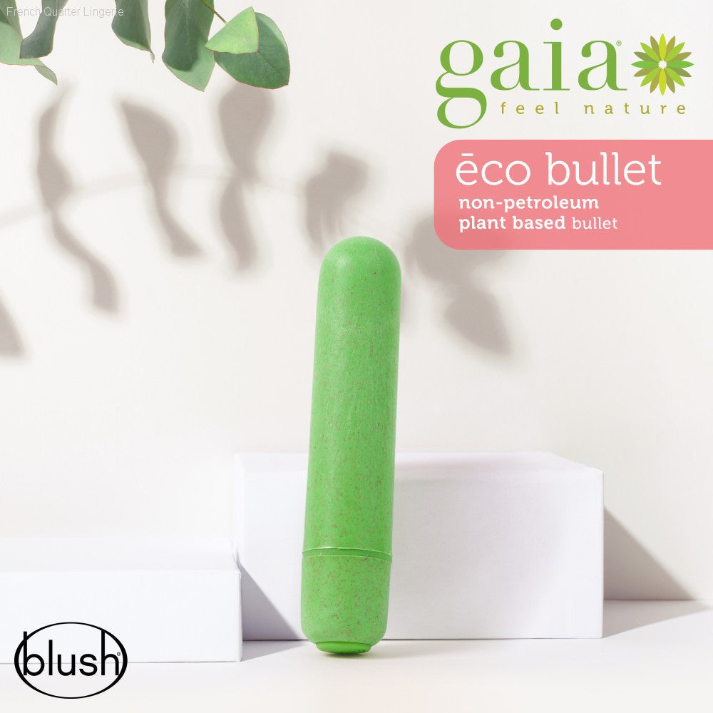 Gaia By Blush® | Eco Bullet: Plant-Based 3.5” Smooth Waterproof Bullet Vibrator - Made from Sustainable BioFeel™-French Quarter Lingerie Gaia By Blush® | Eco Bullet: Plant-Based 3.5” Smooth Waterproof Bullet Vibrator - Made from Sustainable BioFeel™-French Quarter Lingerie