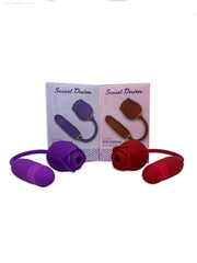 "Suction" Rose Vibrator with Thrusting Tail-French Quarter Lingerie "Suction" Rose Vibrator with Thrusting Tail-French Quarter Lingerie