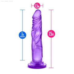 B Yours By Blush® | Sweet N' Hard 5 Realistic 7.5-Inch Long Dildo With Suction Cup Base-French Quarter Lingerie B Yours By Blush® | Sweet N' Hard 5 Realistic 7.5-Inch Long Dildo With Suction Cup Base-French Quarter Lingerie