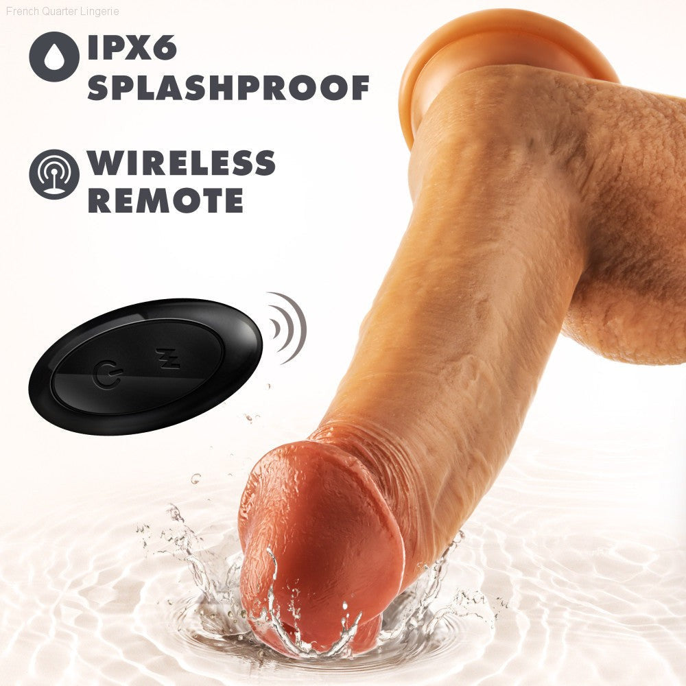 Dr. Skin Silicone By Blush® | Dr. Phillips 9 Inch Vibrating And Thrusting Dildo – Soft Liquid Silicone Realistic Penis With Wireless Remote Control-French Quarter Lingerie Dr. Skin Silicone By Blush® | Dr. Phillips 9 Inch Vibrating And Thrusting Dildo – Soft Liquid Silicone Realistic Penis With Wireless Remote Control-French Quarter Lingerie