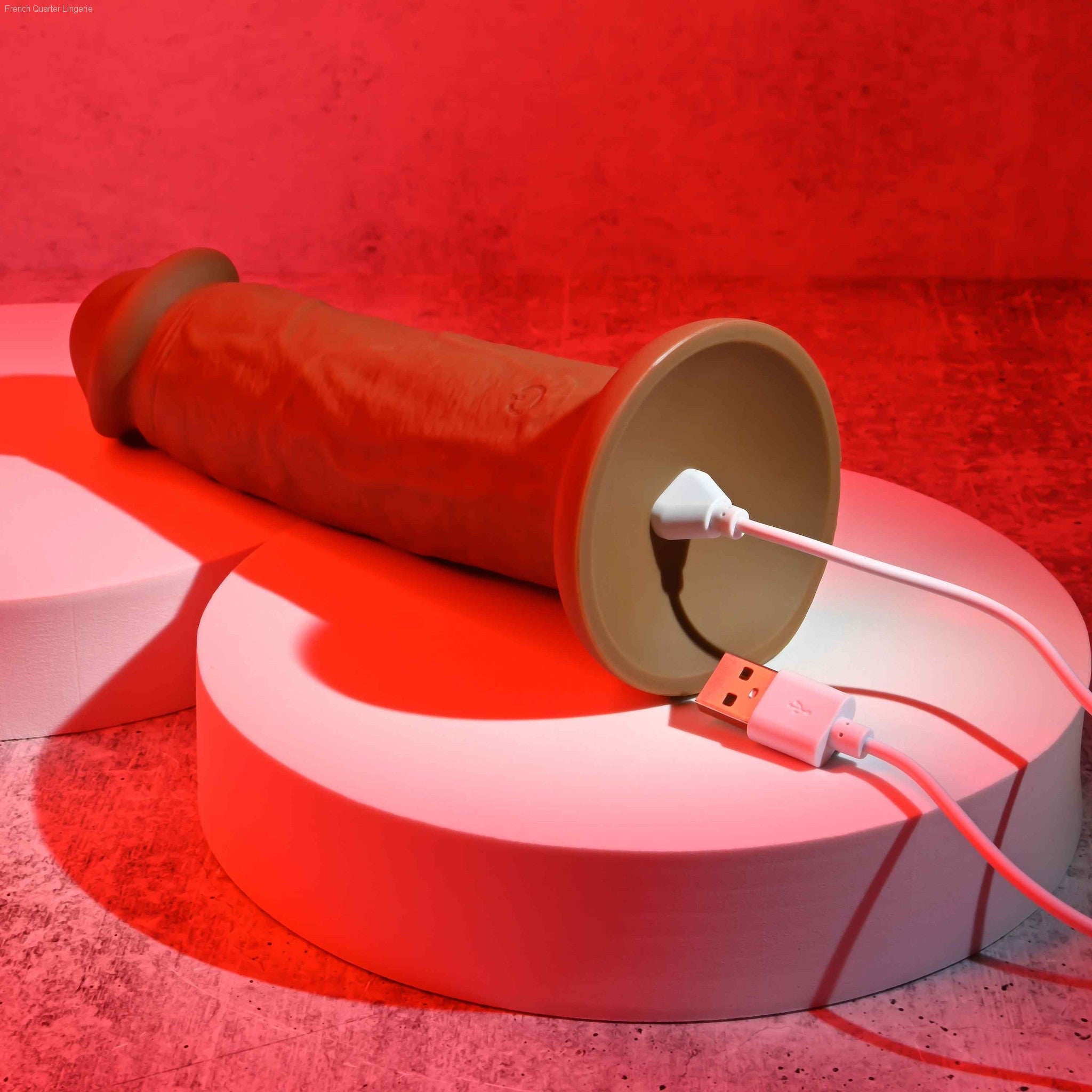 7" Girthy Vibrating Dong-French Quarter Lingerie 7" Girthy Vibrating Dong-French Quarter Lingerie