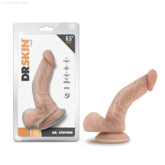 Dr. Skin By Blush® | Dr. Stephen 6.5 Inch Long Dildo with Suction Cup & Balls-French Quarter Lingerie Dr. Skin By Blush® | Dr. Stephen 6.5 Inch Long Dildo with Suction Cup & Balls-French Quarter Lingerie