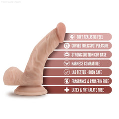 Dr. Skin By Blush® | Dr. Stephen 6.5 Inch Long Dildo with Suction Cup & Balls-French Quarter Lingerie Dr. Skin By Blush® | Dr. Stephen 6.5 Inch Long Dildo with Suction Cup & Balls-French Quarter Lingerie