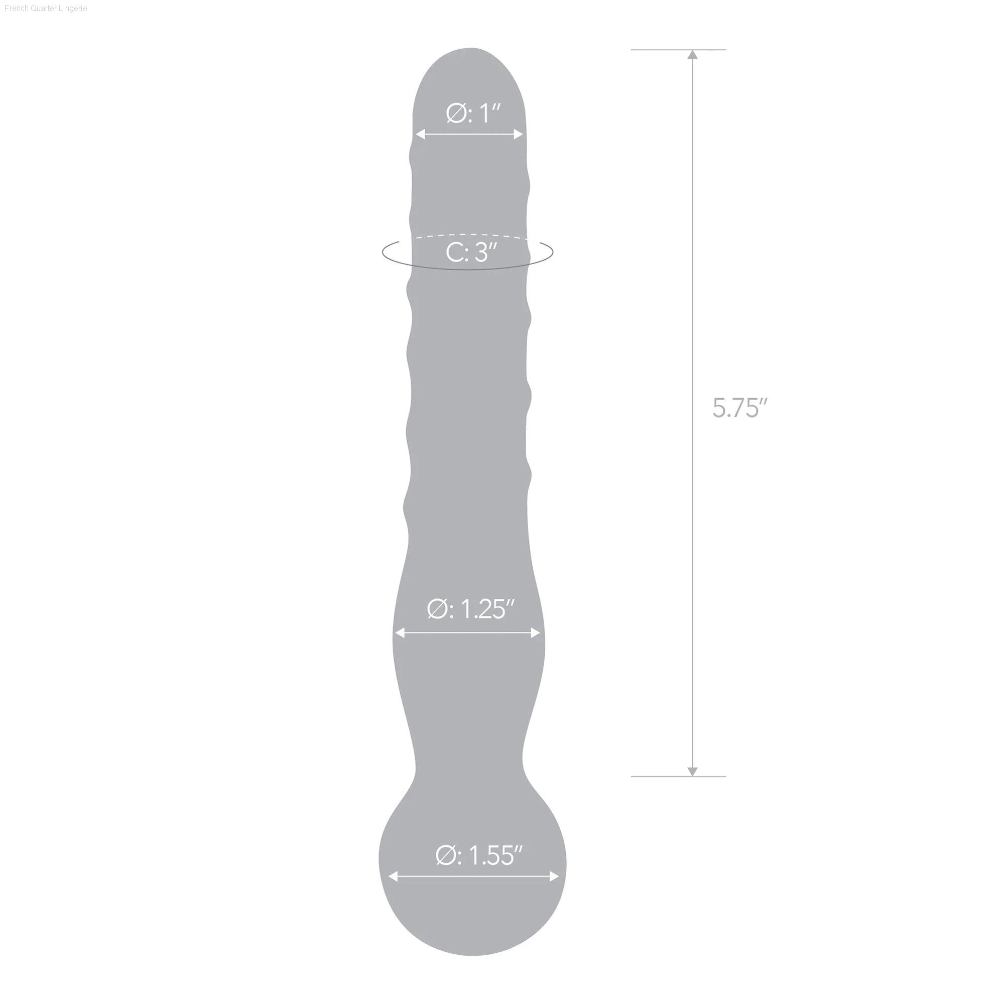 8” Joystick Clear Glass Dildo-French Quarter Lingerie 8” Joystick Clear Glass Dildo-French Quarter Lingerie