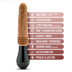 Dr. Skin Silicone By Blush® | Dr. Arthur Large 10.5 Inch Vibrating, Gyrating And Thrusting Dildo in Tan – Made With Puria® Platinum Cured Silicone-French Quarter Lingerie Dr. Skin Silicone By Blush® | Dr. Arthur Large 10.5 Inch Vibrating, Gyrating And Thrusting Dildo in Tan – Made With Puria® Platinum Cured Silicone-French Quarter Lingerie
