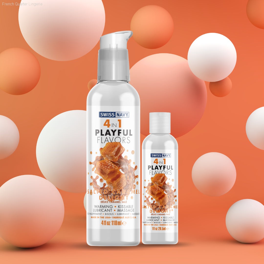 Lubricants - 4 In 1 - Playful Flavors - Salted Caramel Delight Lubricants - 4 In 1 - Playful Flavors - Salted Caramel Delight