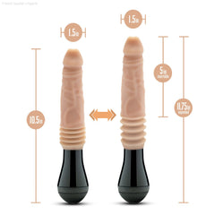 Dr. Skin Silicone By Blush® | Dr. Knight Large 10.5 Inch Vibrating, Gyrating And Thrusting Dildo in Beige – Made With Puria® Platinum Cured Silicone-French Quarter Lingerie Dr. Skin Silicone By Blush® | Dr. Knight Large 10.5 Inch Vibrating, Gyrating And Thrusting Dildo in Beige – Made With Puria® Platinum Cured Silicone-French Quarter Lingerie
