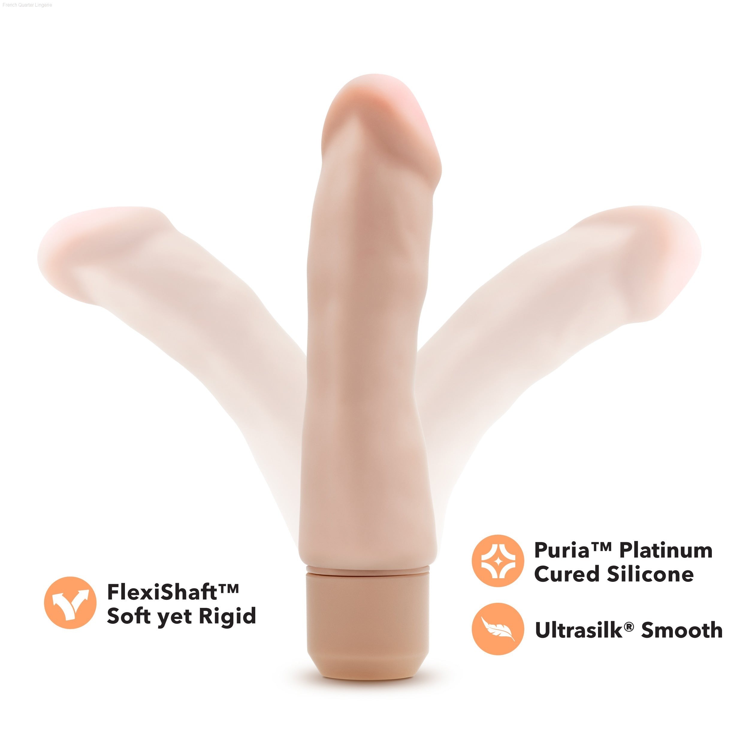 Dr. Skin Silicone – Dr. Steve - 7 Inch Vibrating Dildo-French Quarter Lingerie Dr. Skin Silicone – Dr. Steve - 7 Inch Vibrating Dildo-French Quarter Lingerie