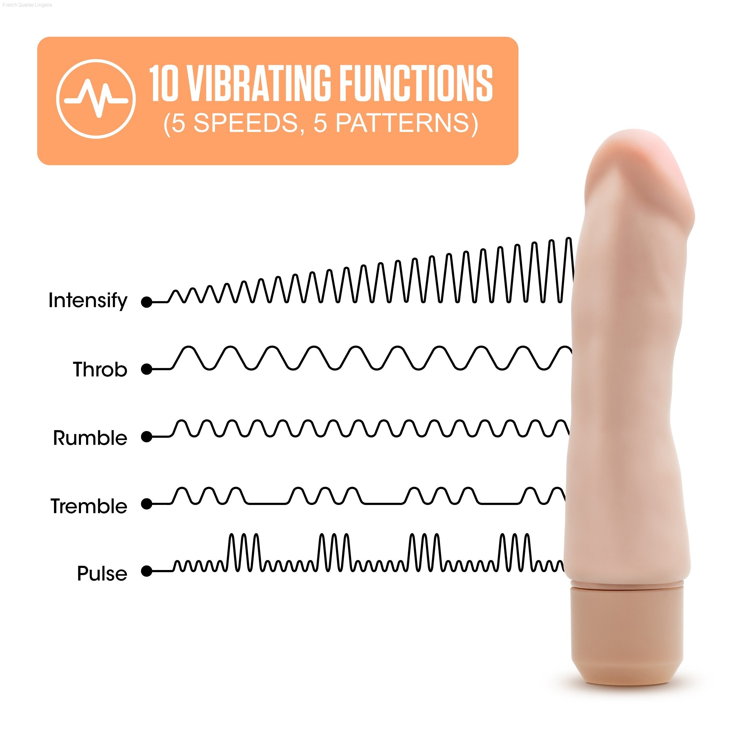 Dr. Skin Silicone – Dr. Steve - 7 Inch Vibrating Dildo-French Quarter Lingerie Dr. Skin Silicone – Dr. Steve - 7 Inch Vibrating Dildo-French Quarter Lingerie
