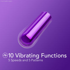 Kool Vibes By Blush® | Discreet & Travel-Friendly Mini Bullet Vibrator - 10 Vibration Modes Clitoral Stimulator Kool Vibes By Blush® | Discreet & Travel-Friendly Mini Bullet Vibrator - 10 Vibration Modes Clitoral Stimulator