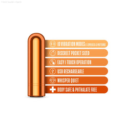 Rechargeable Vibrators - Kool Vibes By Blush® | Discreet & Travel-Friendly Mini Bullet Vibrator - 10 Vibration Modes Clitoral Stimulator Rechargeable Vibrators - Kool Vibes By Blush® | Discreet & Travel-Friendly Mini Bullet Vibrator - 10 Vibration Modes Clitoral Stimulator