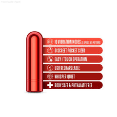 Rechargeable Vibrators - Kool Vibes By Blush® | Discreet & Travel-Friendly Mini Bullet Vibrator - 10 Vibration Modes Clitoral Stimulator Rechargeable Vibrators - Kool Vibes By Blush® | Discreet & Travel-Friendly Mini Bullet Vibrator - 10 Vibration Modes Clitoral Stimulator