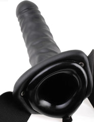 Fetish Fantasy 8” Vibrating Hollow Strap-On-French Quarter Lingerie Fetish Fantasy 8” Vibrating Hollow Strap-On-French Quarter Lingerie