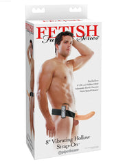 Fetish Fantasy 8” Vibrating Hollow Strap-On-French Quarter Lingerie Fetish Fantasy 8” Vibrating Hollow Strap-On-French Quarter Lingerie