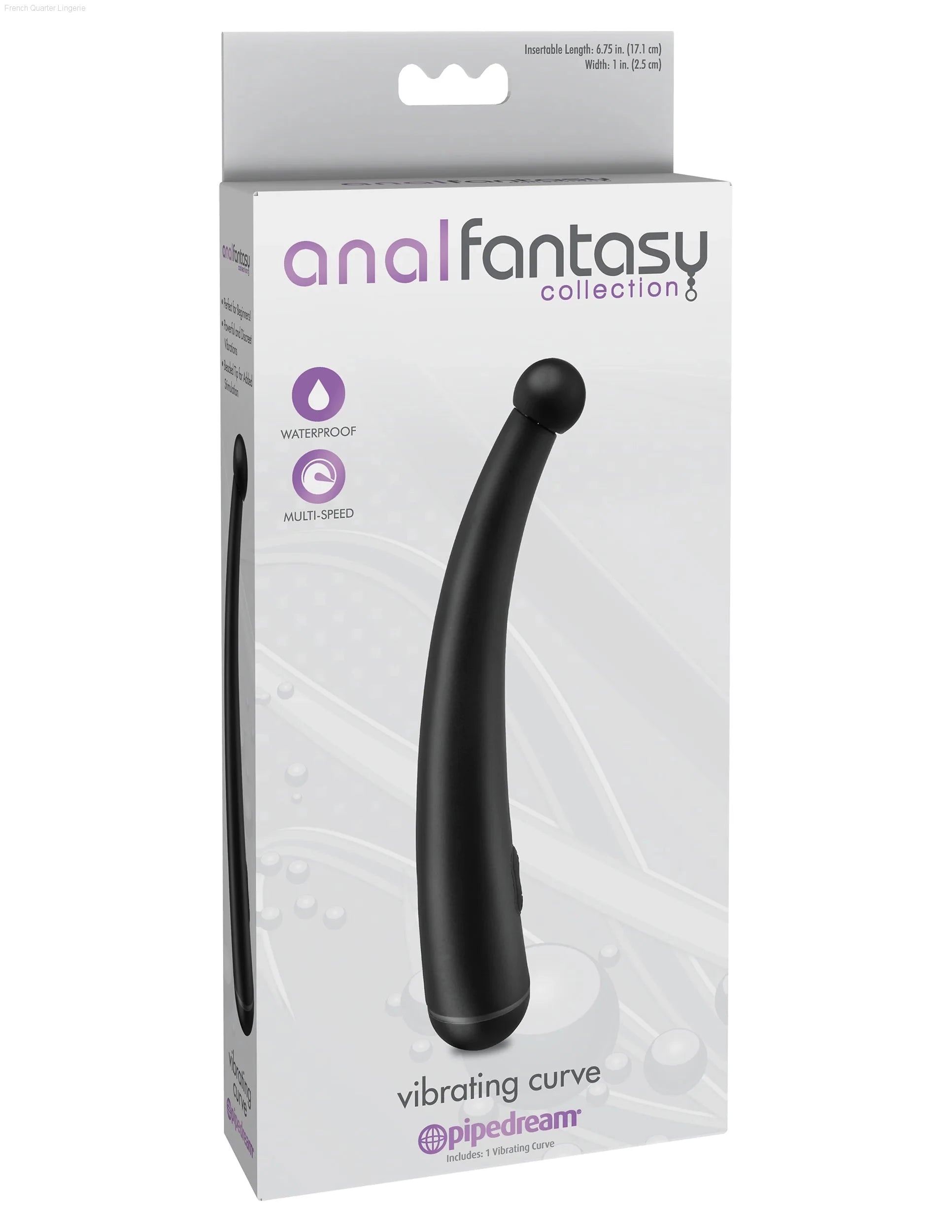 Anal Fantasy Collection - Vibrating Curve-French Quarter Lingerie Anal Fantasy Collection - Vibrating Curve-French Quarter Lingerie