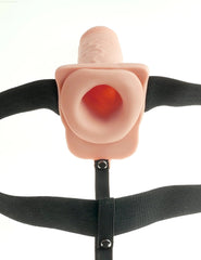 Fetish Fantasy Series - 7" Hollow Rechargeable Strap-On with Balls-French Quarter Lingerie Fetish Fantasy Series - 7" Hollow Rechargeable Strap-On with Balls-French Quarter Lingerie
