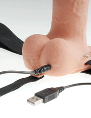 Fetish Fantasy Series - 7" Hollow Rechargeable Strap-On with Balls-French Quarter Lingerie Fetish Fantasy Series - 7" Hollow Rechargeable Strap-On with Balls-French Quarter Lingerie